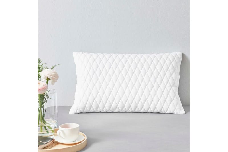 Puder 2 Stk. 60 X 40 X 14 Cm Memoryskum - Hvid - Tekstiler - Pude & plaid - Pyntepuder & pudebetr�æk