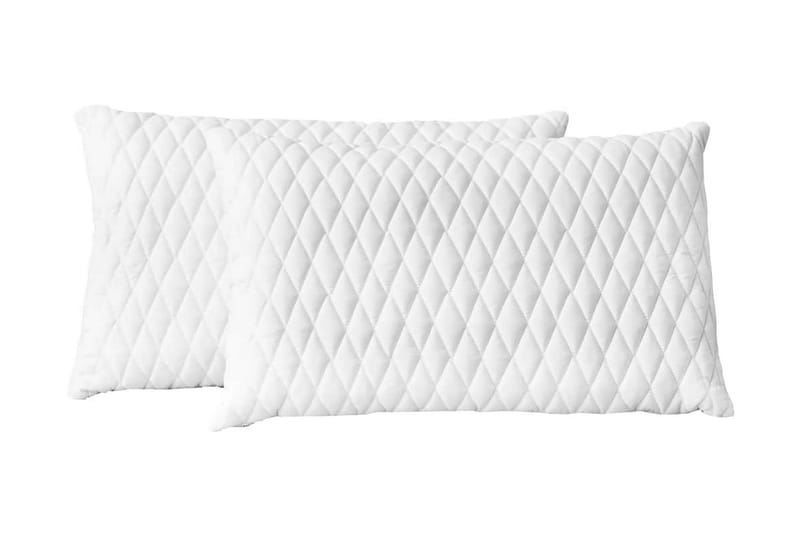 Puder 2 Stk. 60 X 40 X 14 Cm Memoryskum - Hvid - Tekstiler - Pude & plaid - Pyntepuder & pudebetræk