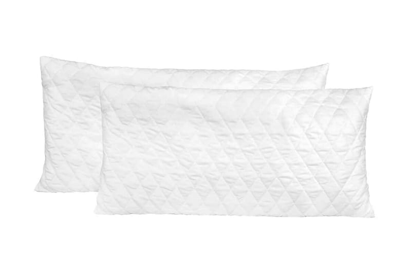 Puder 2 Stk. 80 X 40 X 14 Cm Memoryskum - Hvid - Tekstiler - Pude & plaid - Pyntepuder & pudebetræk
