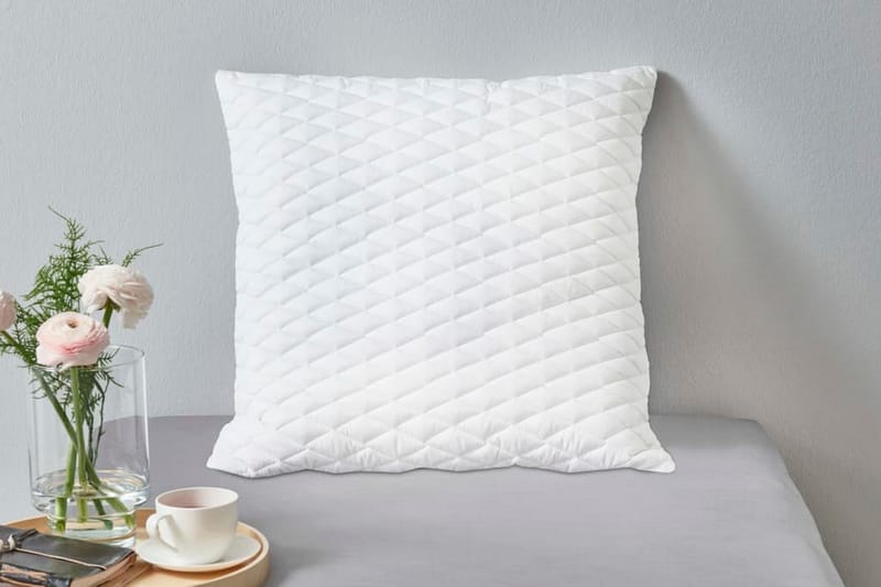 Puder 2 Stk. 80 X 80 X 14 Cm Memoryskum - Hvid - Tekstiler - Pude & plaid - Pyntepuder & pudebetr�æk