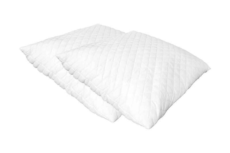 Puder 2 Stk. 80 X 80 X 14 Cm Memoryskum - Hvid - Tekstiler - Pude & plaid - Pyntepuder & pudebetræk