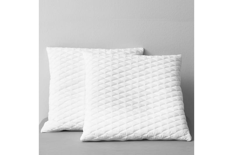 Puder 2 Stk. 80 X 80 X 14 Cm Memoryskum - Hvid - Tekstiler - Pude & plaid - Pyntepuder & pudebetræk