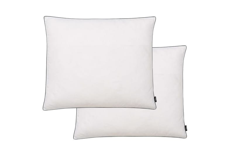 puder 2 stk. dun-/fjerfyld let 70 x 60 cm hvid - Hvid - Tekstiler - Pude & plaid - Pyntepuder & pudebetræk