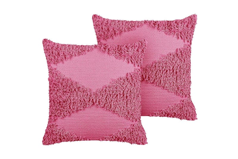 Pyntepuder Rhoeo sæt af 2 Rosa - Rosa - Tekstiler - Pude & plaid - Udendørs puder