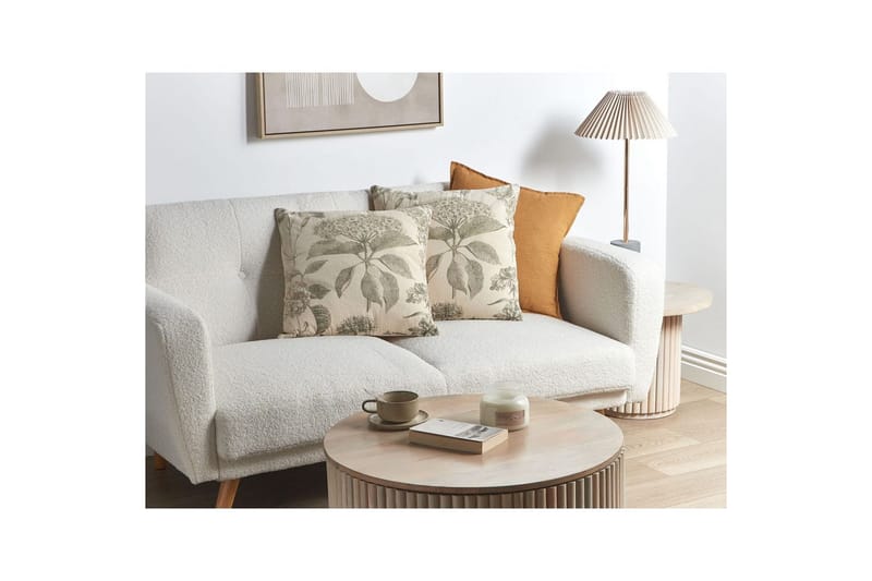 Pyntepuder Rosemary sæt á 2 Beige/Grøn - Beige/Grøn - Tekstiler - Pude & plaid - Udendørs puder
