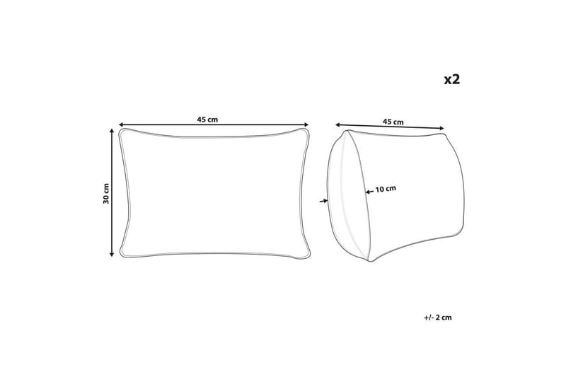 Pyntepuder Sassafras sæt på 2 Rød - Rød - Tekstiler - Pude & plaid - Pyntepuder & pudebetræk
