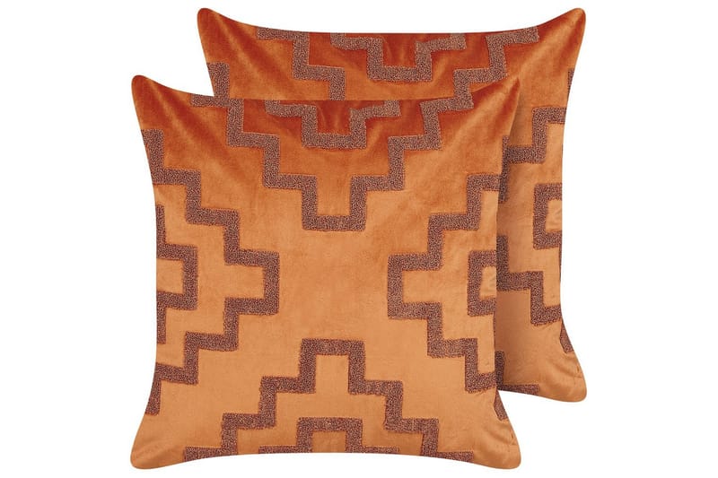 Pyntepuder Sergipe sæt á 2 Orange - Orange - Tekstiler - Pude & plaid - Udendørs puder