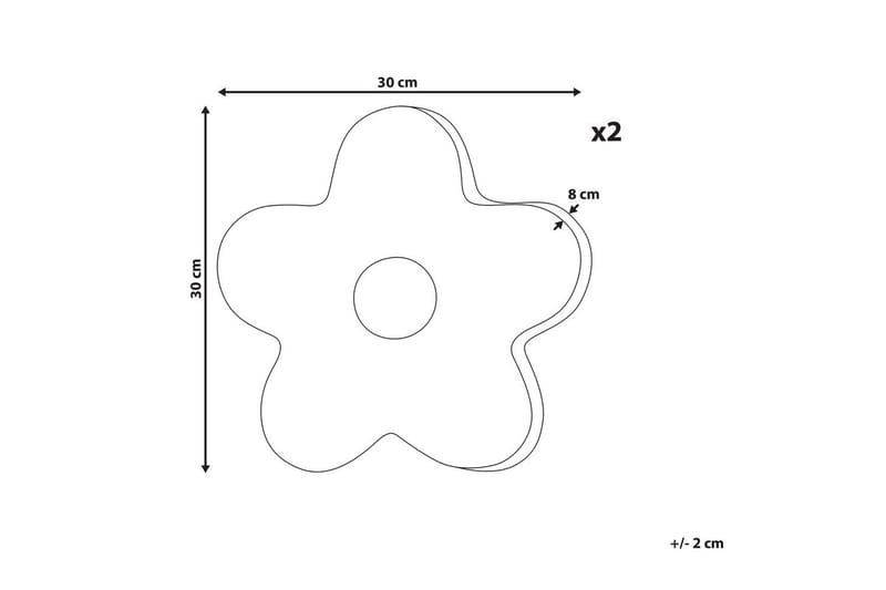 Pyntepuder Sorrel sæt á 2 Violet/Hvid/Rosa - Violet/Hvid/Rosa - Tekstiler - Pude & plaid - Pyntepuder & pudebetræk
