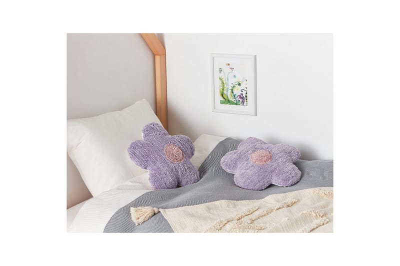 Pyntepuder Sorrel sæt á 2 Violet/Hvid/Rosa - Violet/Hvid/Rosa - Tekstiler - Pude & plaid - Pyntepuder & pudebetræk