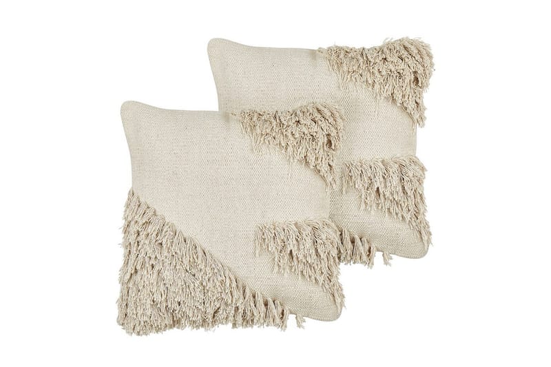Pyntepuder Sourwood sæt á 2 Beige - Beige - Tekstiler - Pude & plaid - Udendørs puder