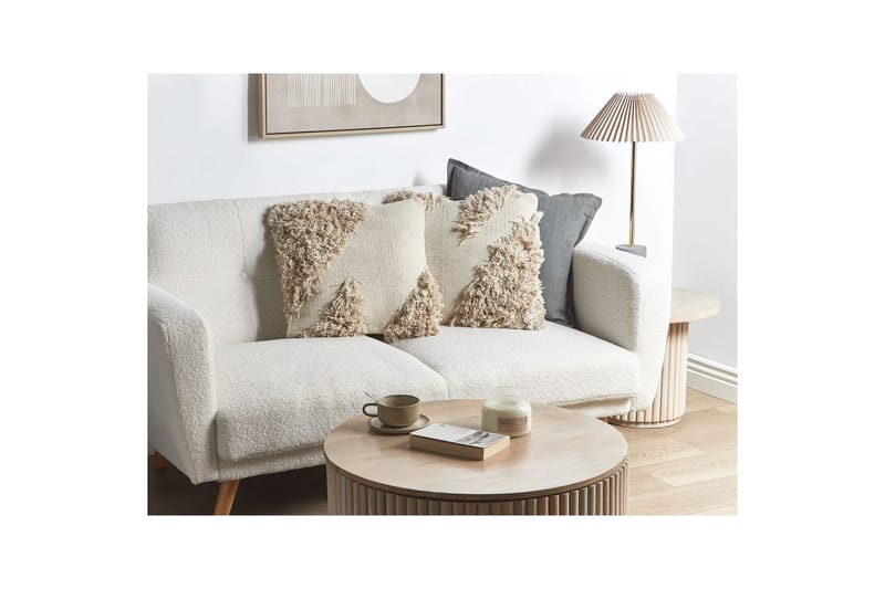 Pyntepuder Sourwood sæt á 2 Beige - Beige - Tekstiler - Pude & plaid - Udendørs puder