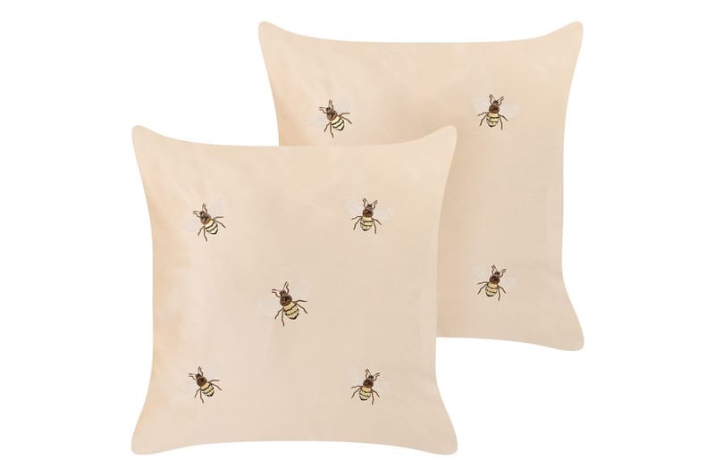 Pyntepuder Talinum sæt om 2 Beige/gul/brun/hvid - Beige/gul/brun/hvid - Tekstiler - Pude & plaid - Udendørs puder