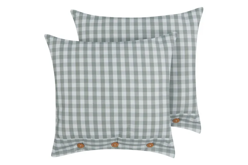 Pyntepuder Talya sæt om 2 Mintgrønt/hvidt/lyst træ, Firkantet, Mintgrønt/hvidt/lyst træ, Firkantet