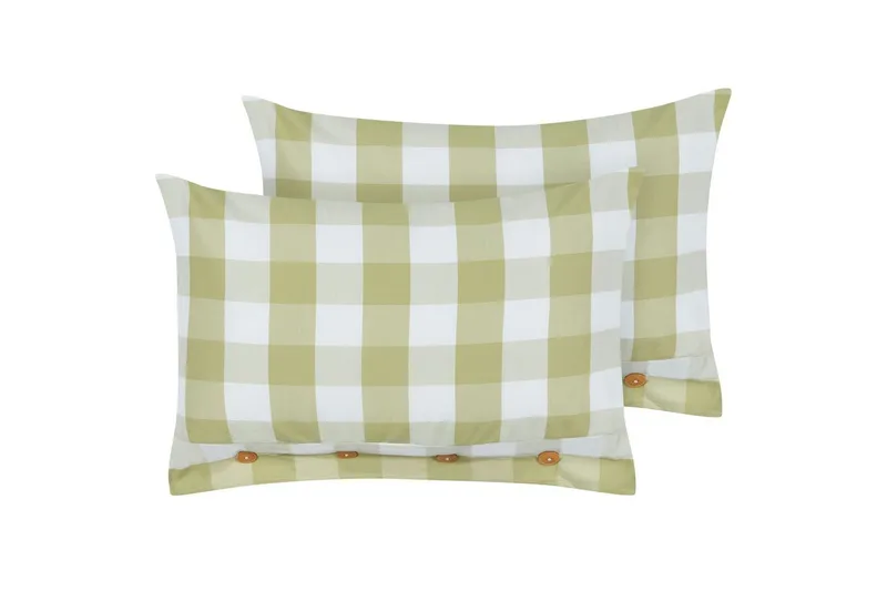 Pyntepuder Tamnine sæt om 2 Grøn/Hvid, Rektangulær - Grøn/Hvid, Rektangulær - Tekstiler - Pude & plaid - Pyntepuder & pudebetræk