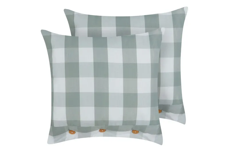 Pyntepuder Tamnine sæt om 2 Mintgrøn/Hvid, Firkantet, Mintgrøn/Hvid, Firkantet