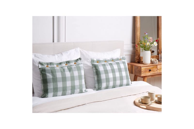 Pyntepuder Tamnine sæt om 2 Mintgrøn/Hvid, Rektangulær - Mintgrøn/Hvid, Rektangulær - Tekstiler - Pude & plaid - Pyntepuder & pudebetræk