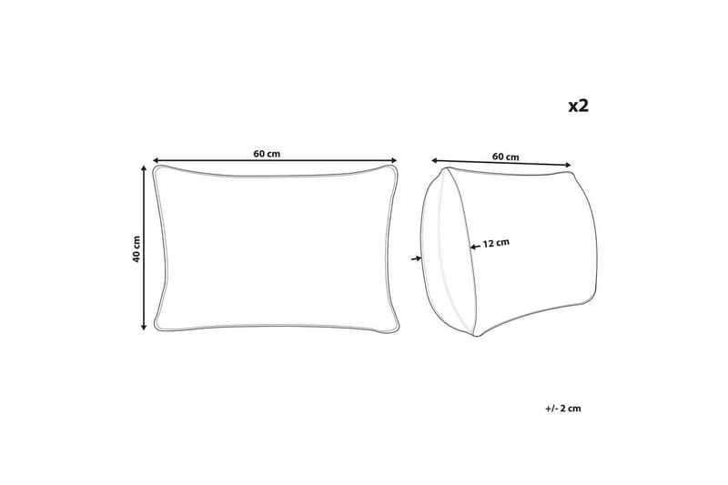 Pyntepuder Tamnine sæt om 2 Mintgrøn/Hvid, Rektangulær - Mintgrøn/Hvid, Rektangulær - Tekstiler - Pude & plaid - Pyntepuder & pudebetræk