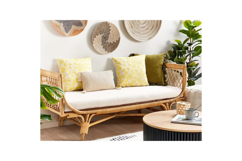 Pyntepuder Triteleia sæt á 2 Gul/Beige/Guld - Gul/Beige/Guld - Tekstiler - Pude & plaid - Pyntepuder & pudebetræk
