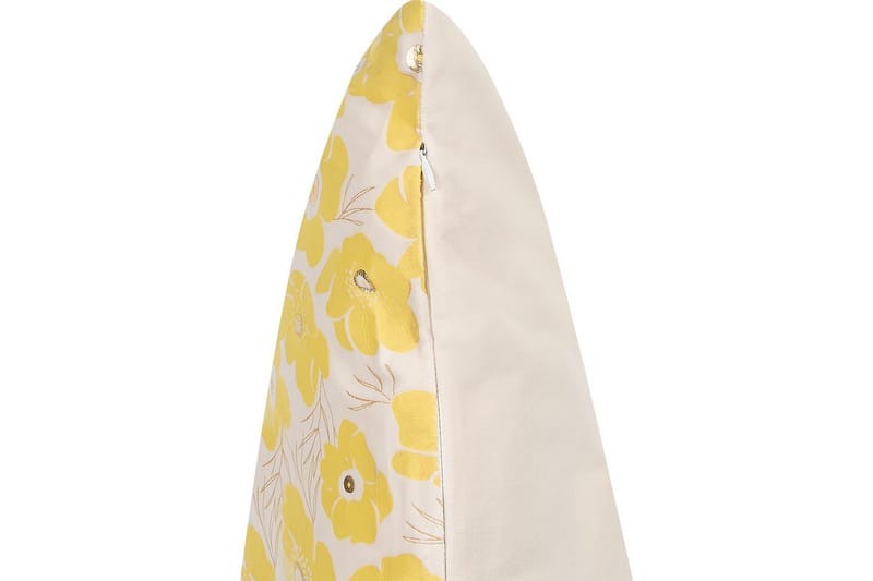 Pyntepuder Triteleia sæt á 2 Gul/Beige/Guld - Gul/Beige/Guld - Tekstiler - Pude & plaid - Pyntepuder & pudebetræk