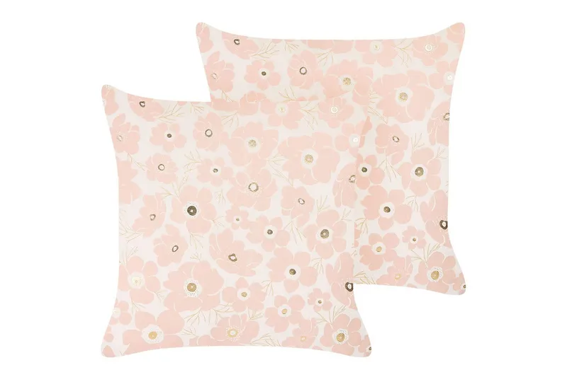 Pyntepuder Triteleia sæt á 2 Rosa/guld/beige, Rosa/guld/beige