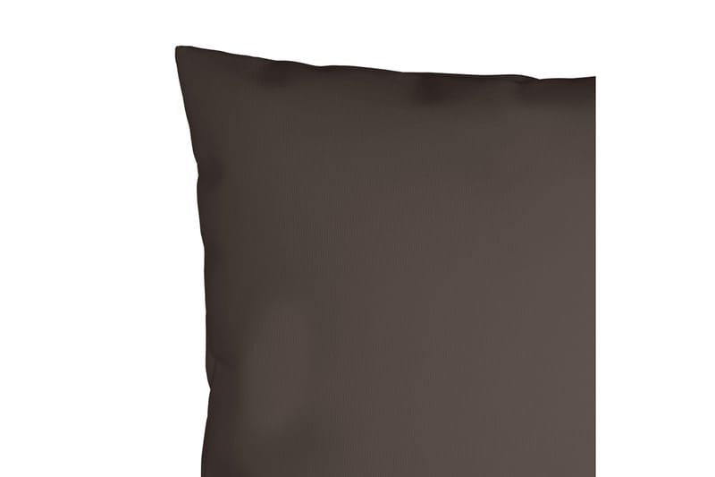 Udendørspuder 4 stk. 50x50 cm stof gråbrun - Gråbrun - Pyntepuder & pudebetræk
