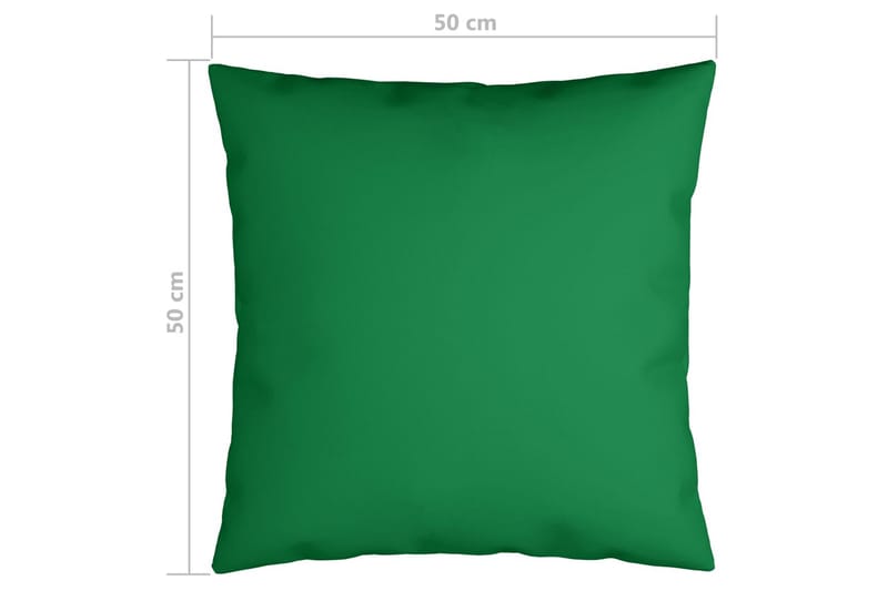 Udendørspuder 4 stk. 50x50 cm stof grøn - Grøn - Pyntepuder & pudebetræk