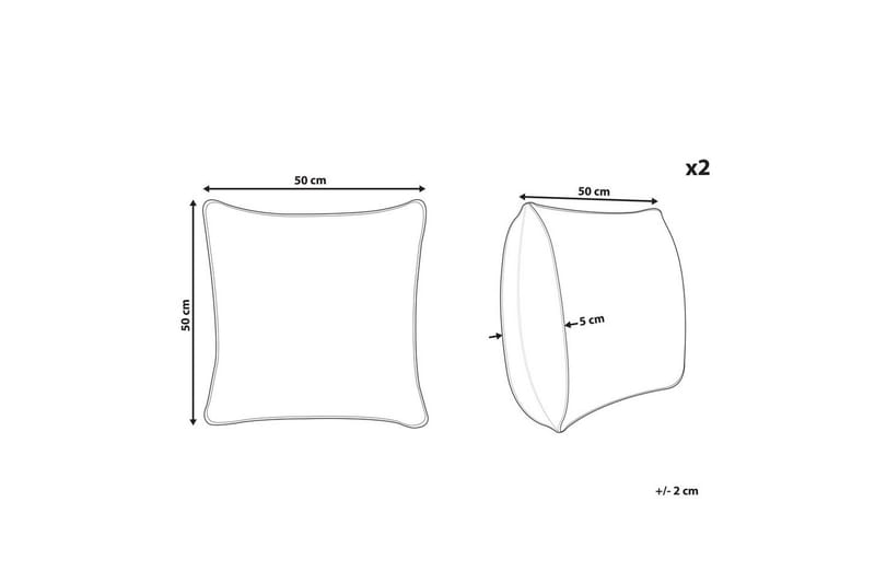 Pyntepuder Verpis sæt af 2 Blågrøn - Blågrøn - Tekstiler - Pude & plaid - Pyntepuder & pudebetræk