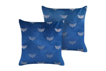 Pyntepuder Yuzuri sæt af 2 Blå/Sølv