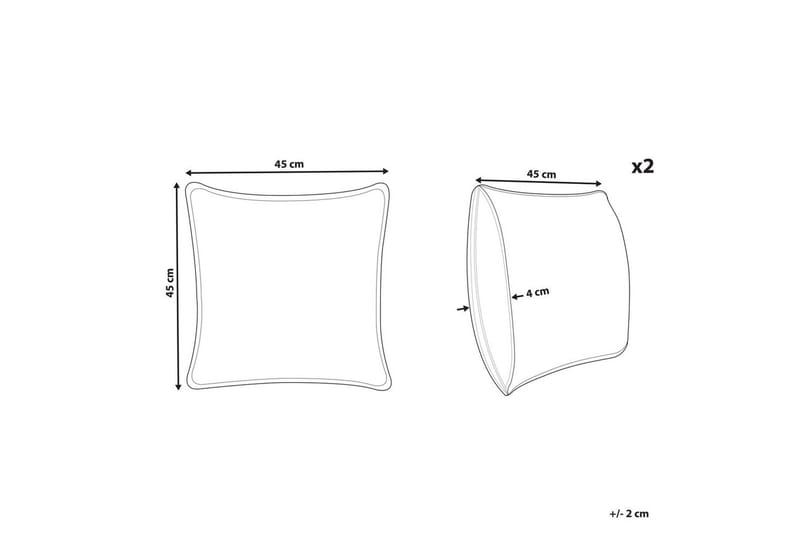Pyntepuder Yuzuri sæt af 2 Grøn/guld - Grøn/guld - Tekstiler - Pude & plaid - Pyntepuder & pudebetræk