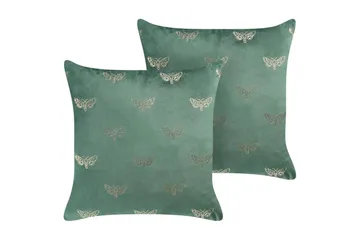 Pyntepuder Yuzuri sæt af 2 Grøn/guld