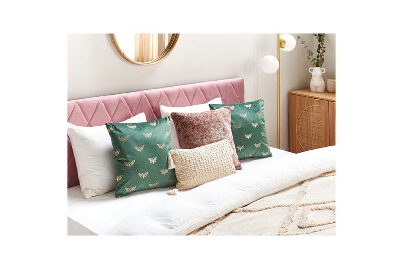 Pyntepuder Yuzuri sæt af 2 Grøn/guld - Grøn/guld - Tekstiler - Pude & plaid - Pyntepuder & pudebetræk