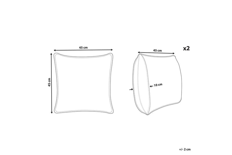 Pyntepuder Yuzuri sæt af 2 Sort/guld - Sort/guld - Tekstiler - Pude & plaid - Pyntepuder & pudebetræk