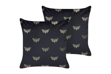 Pyntepuder Yuzuri sæt af 2 Sort/guld