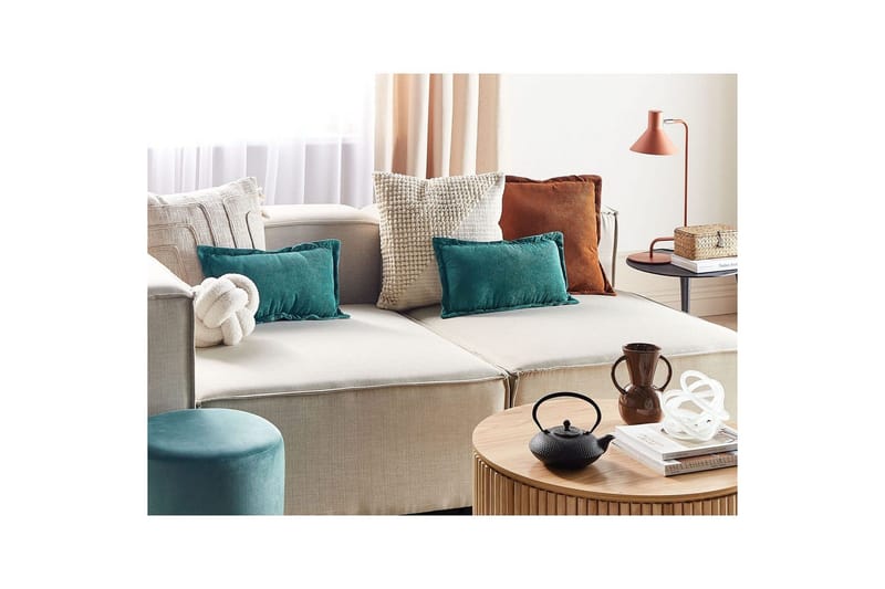 Pyntepuder Zinnia sæt af 2 Blå, Rektangulær - Blå, Rektangulær - Tekstiler - Pude & plaid - Pyntepuder & pudebetræk