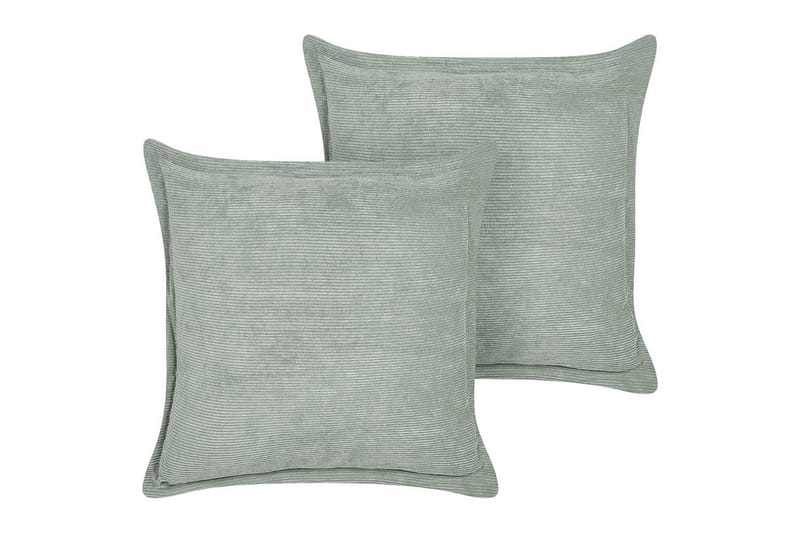 Pyntepuder Zinnia sæt af 2 Grøn, Firkantet, Grøn, Firkantet