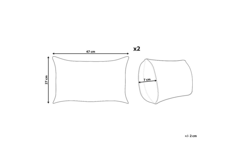 Pyntepuder Zinnia sæt af 2 Grøn, Rektangulær - Grøn, Rektangulær - Tekstiler - Pude & plaid - Pyntepuder & pudebetræk