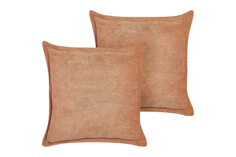 Pyntepuder Zinnia sæt af 2 Orange, Firkantet, Orange, Firkantet