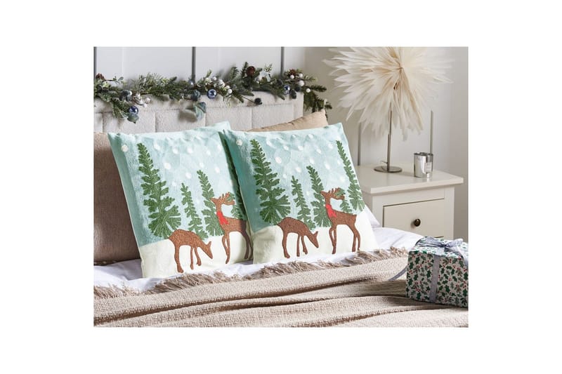 Pyntepuder Pebermynte sæt af 2 - Tekstiler - Pude & plaid - Pyntepuder & pudebetræk