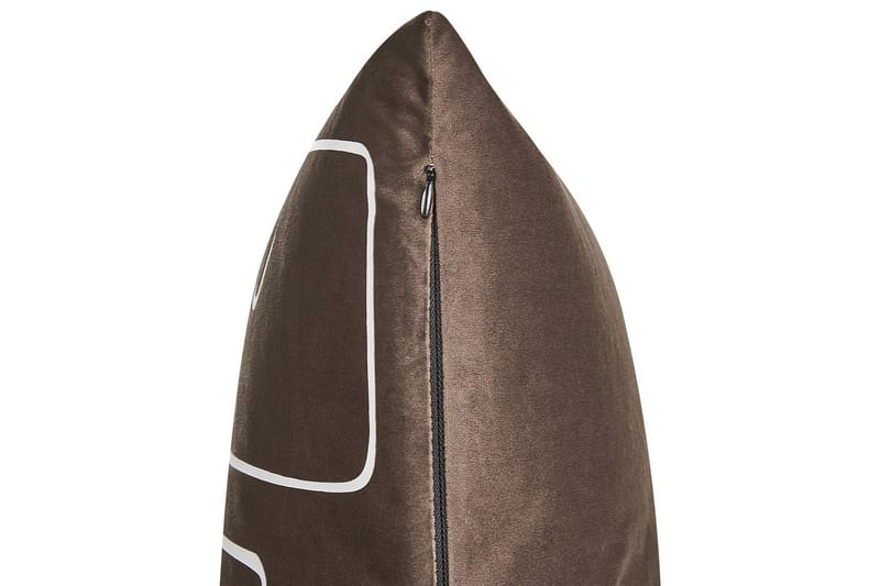 Pyntepuder Philodendron sæt af 2 Brun/Hvid - Brun/Hvid - Tekstiler - Pude & plaid - Pyntepuder & pudebetræk