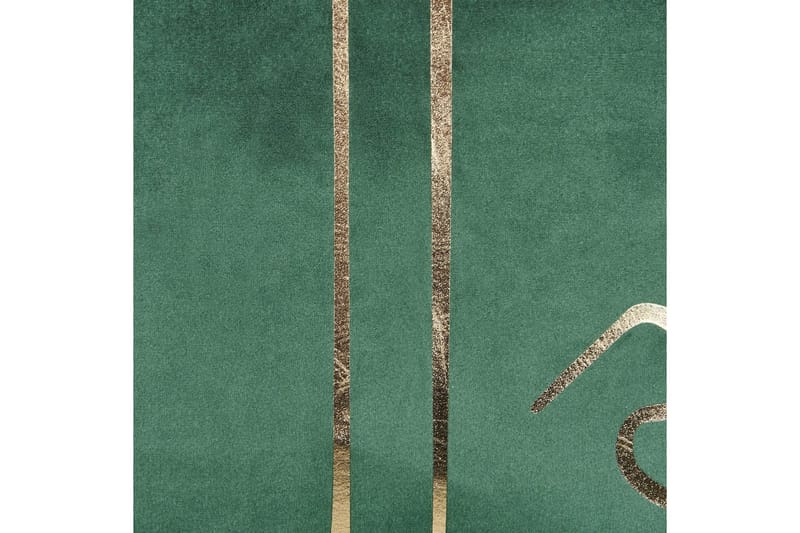 Pyntepuder Philodendron sæt af 2 Grøn/guld - Grøn/guld - Tekstiler - Pude & plaid - Pyntepuder & pudebetræk