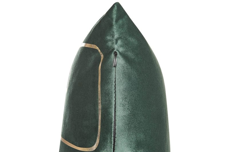 Pyntepuder Philodendron sæt af 2 Grøn/guld - Grøn/guld - Tekstiler - Pude & plaid - Pyntepuder & pudebetræk