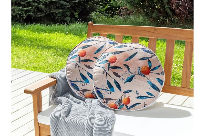 Richelu Udendørspude 40 cm Rund - Orange - Tekstiler - Pude & plaid - Udendørs puder