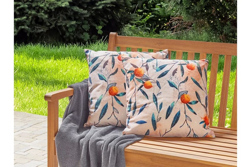 Richelu Udendørspude 45x45 cm - Orange - Tekstiler - Pude & plaid - Udendørs puder