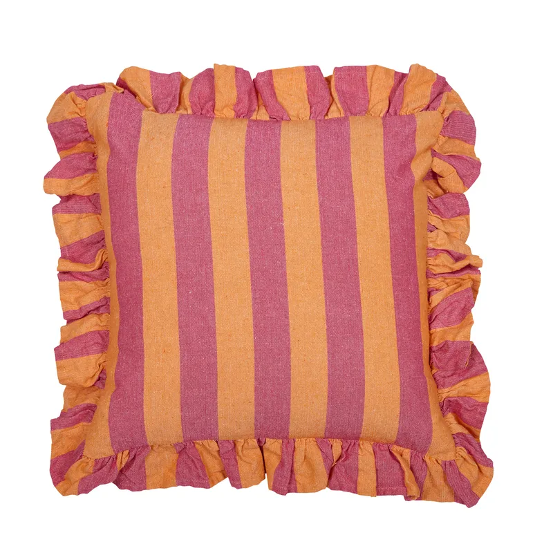 Rovik Pudebetræk 45x45 cm, Orange/Rosa
