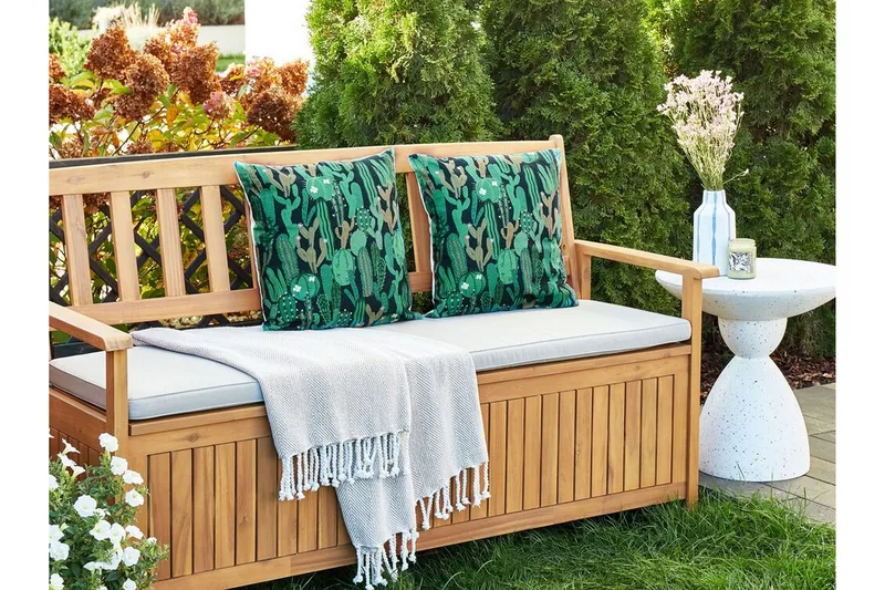 Ruffano Udendørspude 45x45 cm - Grøn/Blå - Tekstiler - Pude & plaid - Udendørs puder