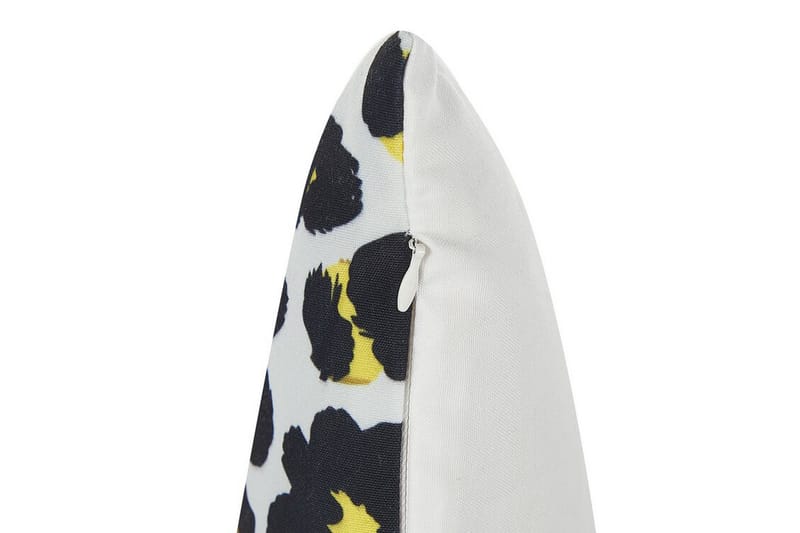 Runge Udendørspude 45x45 cm - Hvid/Sort/Gul - Tekstiler - Pude & plaid - Udendørs puder