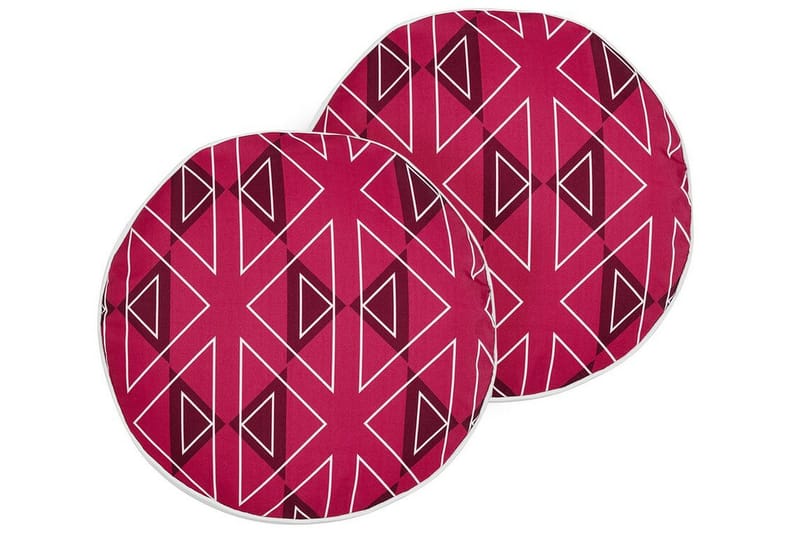Santa Rosa Udendørspude 40 cm Rund - Pink/Hvid - Tekstiler - Pude & plaid - Udendørs puder
