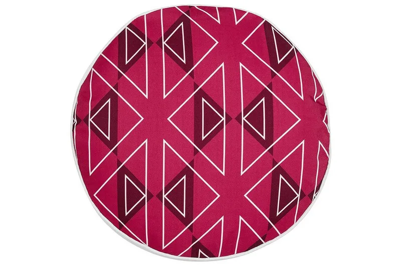 Santa Rosa Udendørspude 40 cm Rund, Pink/Hvid
