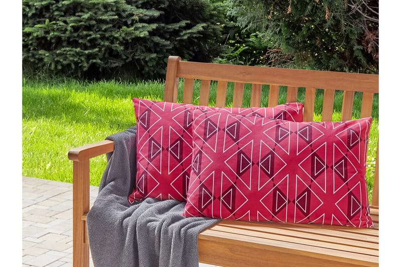Santa Rosa Udendørspude 42x60 cm 2 stk - Pink/Hvid - Tekstiler - Pude & plaid - Udendørs puder