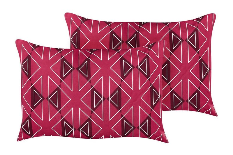 Santa Rosa Udendørspude 42x60 cm 2 stk - Pink/Hvid - Tekstiler - Pude & plaid - Udendørs puder